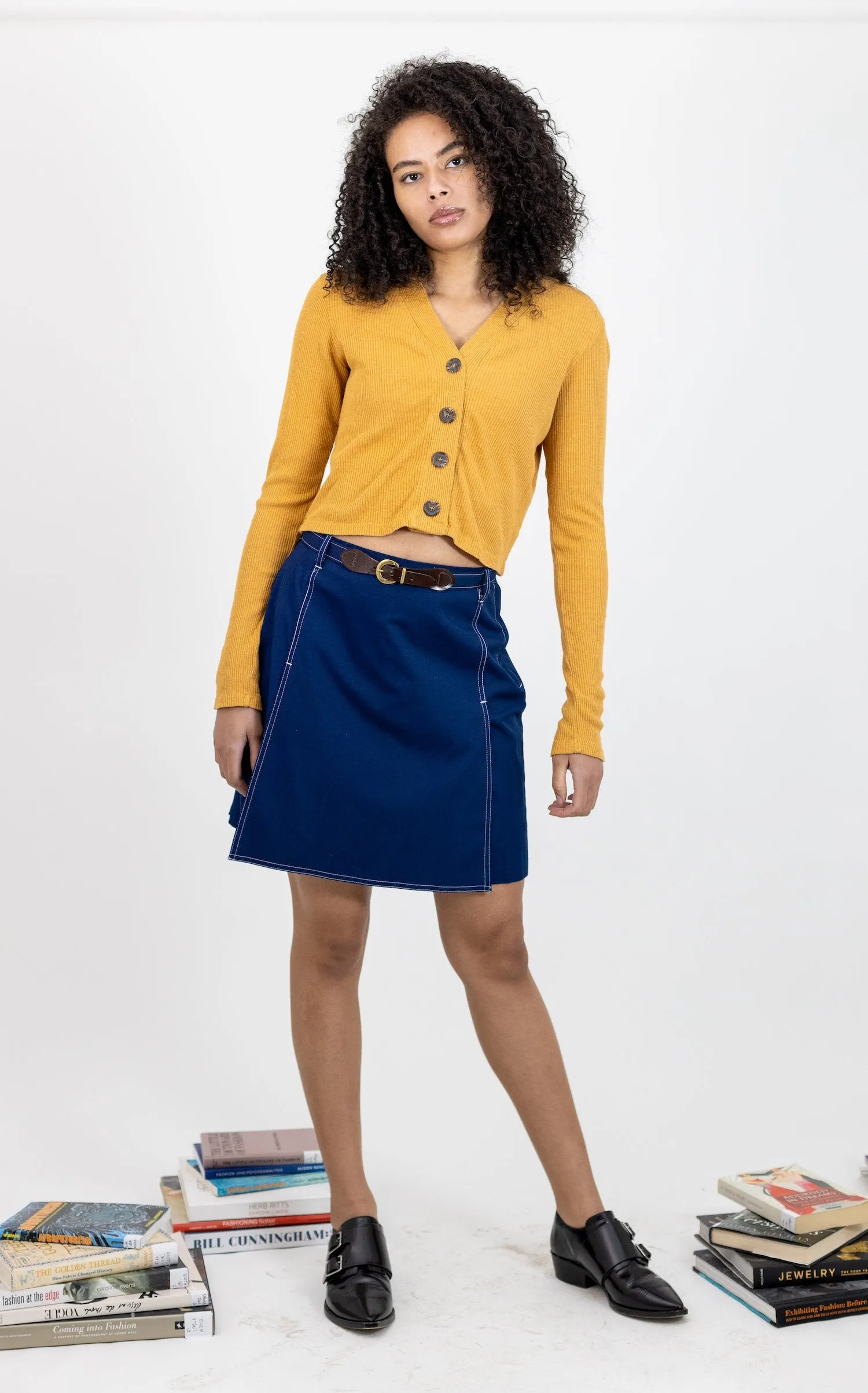 1970s Small Navy Blue Tennis Skort