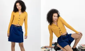 1970s Small Navy Blue Tennis Skort