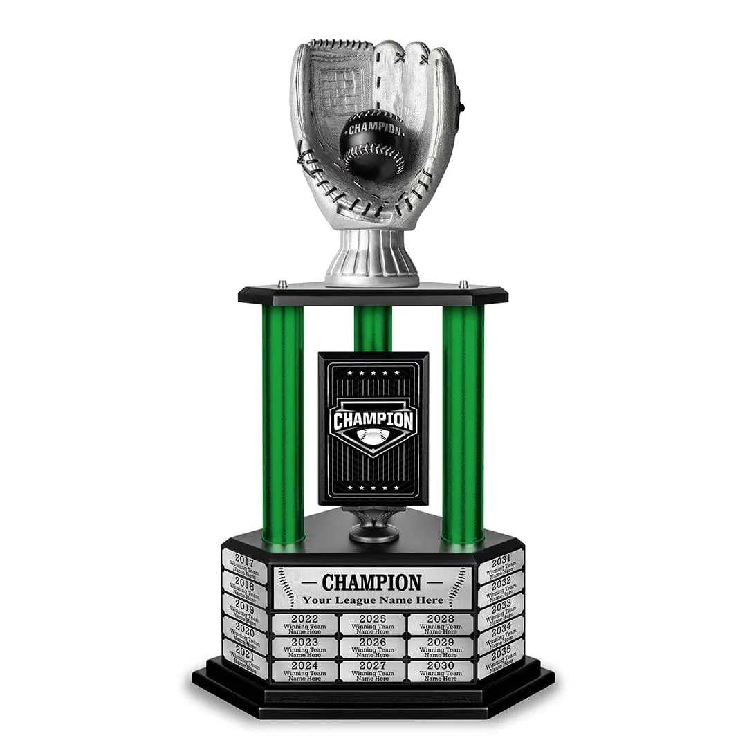 26-36” Silver Baseball Trophy