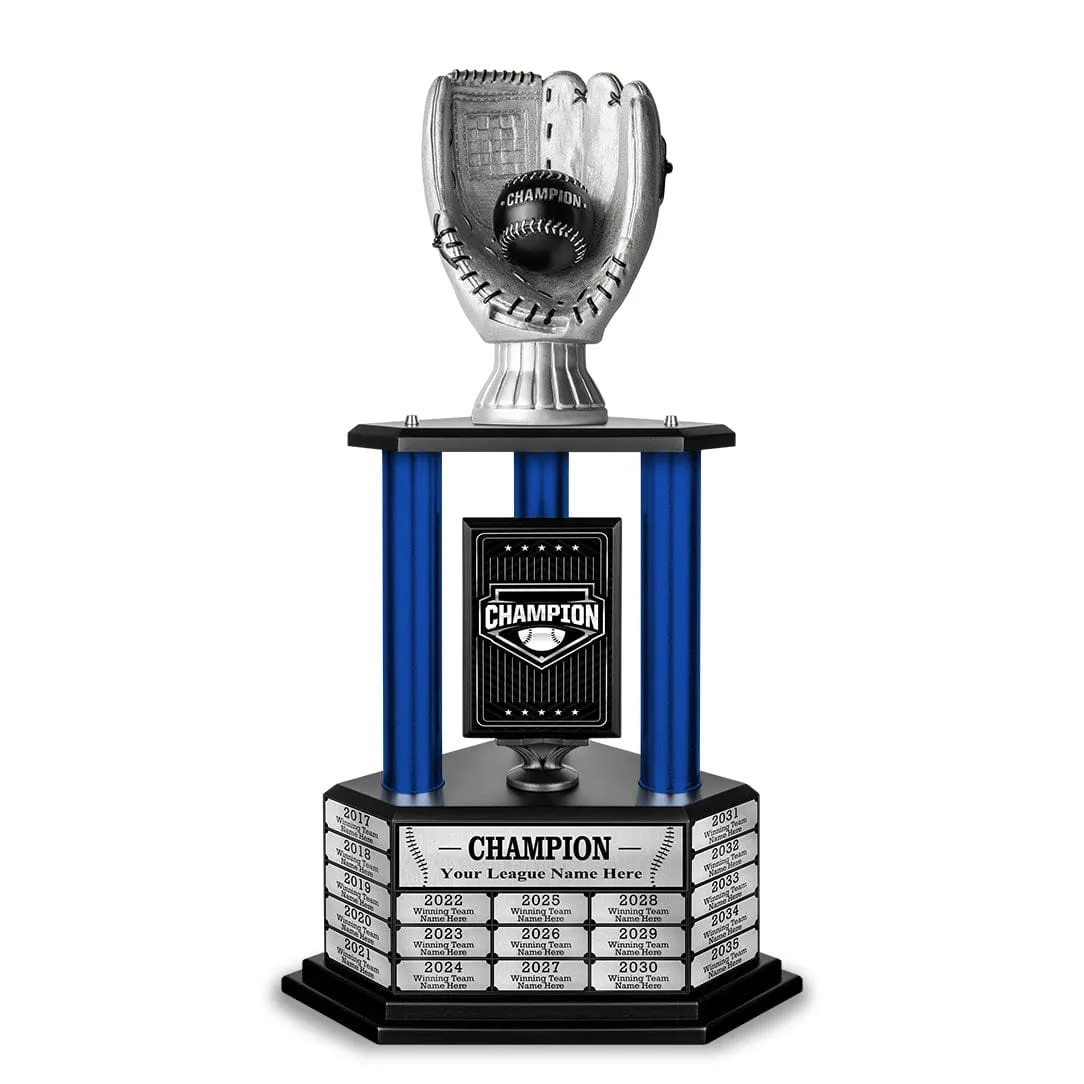 26-36” Silver Baseball Trophy