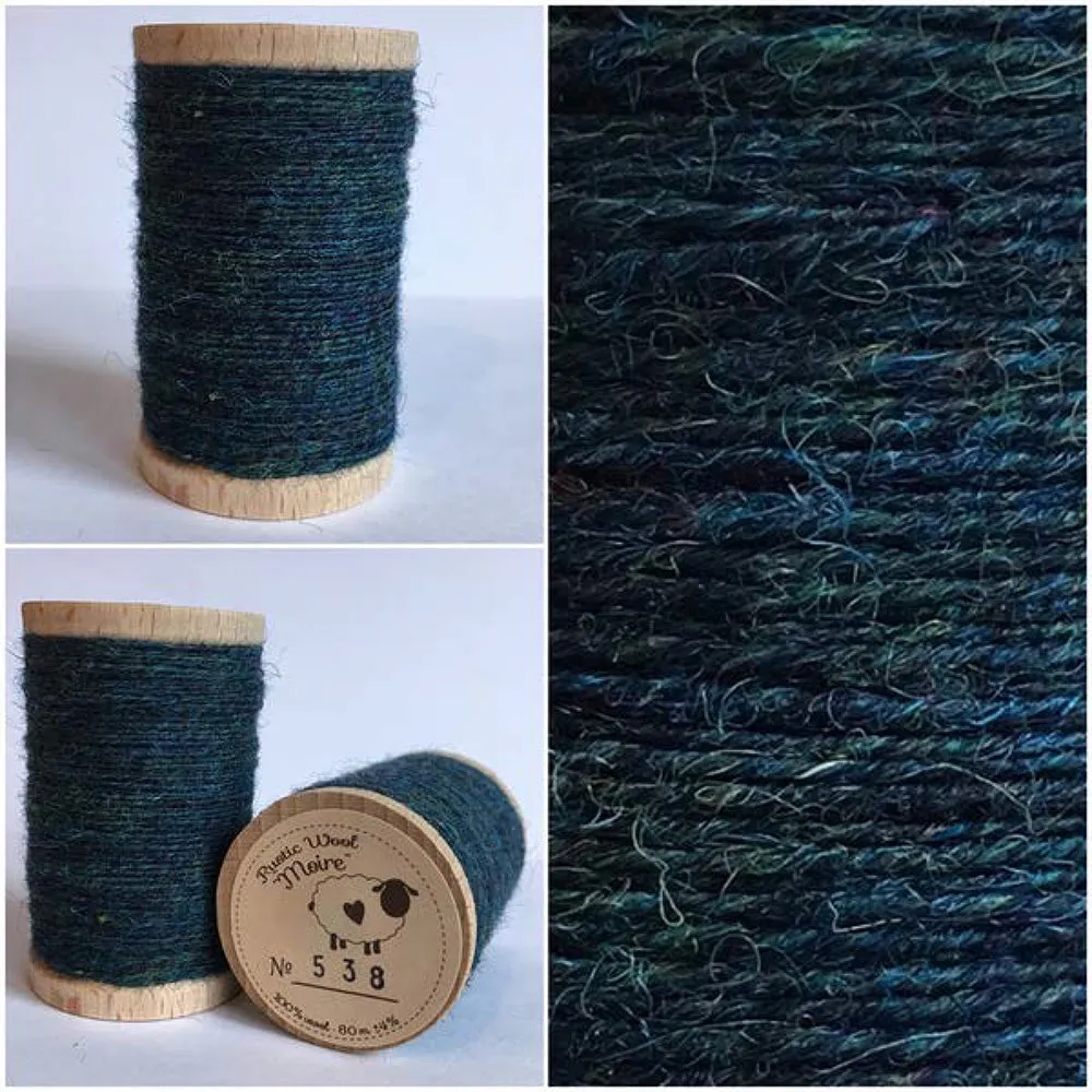 AFTER MIDNIGHT Hand Dyed Fat QUARTER Wool Fabric for Wool Applique and Rug Hooking