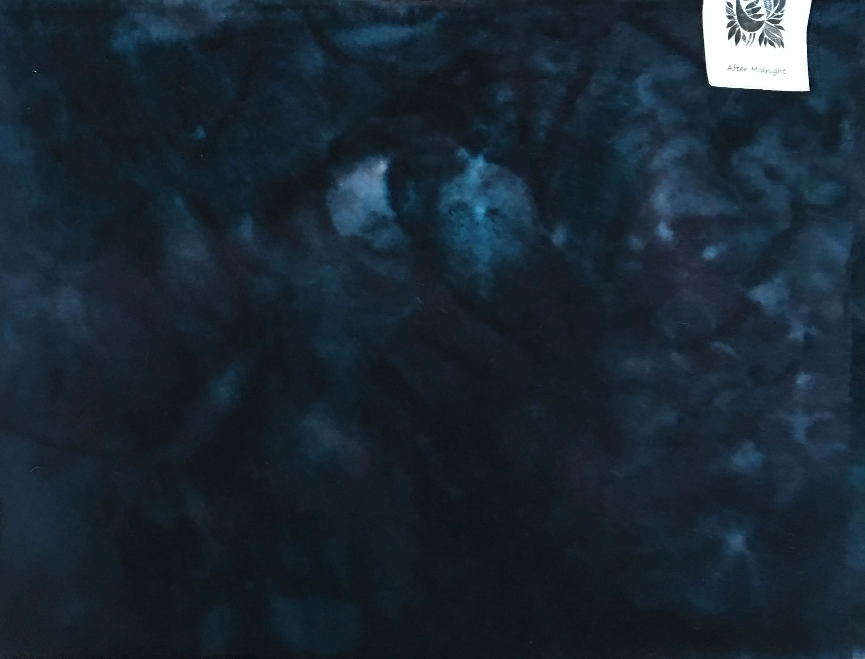 AFTER MIDNIGHT Hand Dyed Fat QUARTER Wool Fabric for Wool Applique and Rug Hooking
