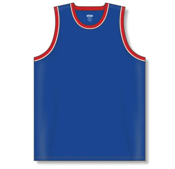 Athletic Knit (AK) B1710A-333 Adult Detroit Pistons Royal Blue Pro Basketball Jersey