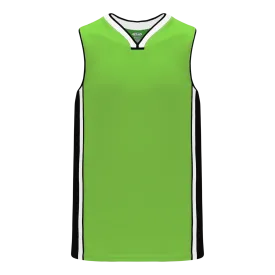 Athletic Knit (AK) B1715Y-107 Youth Lime Green/Black/White Pro Basketball Jersey
