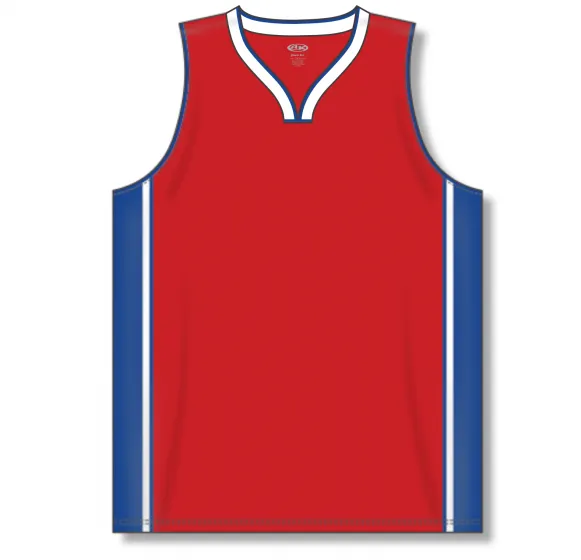 Athletic Knit (AK) B1715Y-344 Youth Detroit Pistons Red Pro Basketball Jersey