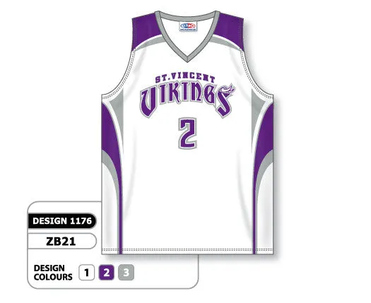 Athletic Knit Custom Sublimated Basketball Jersey Design 1176