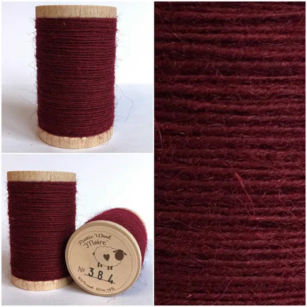 BEET ROOT Hand Dyed YARD Wool Fabric for Wool Applique and Rug Hooking