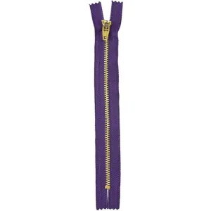Brass Jean Zipper 7in Purple