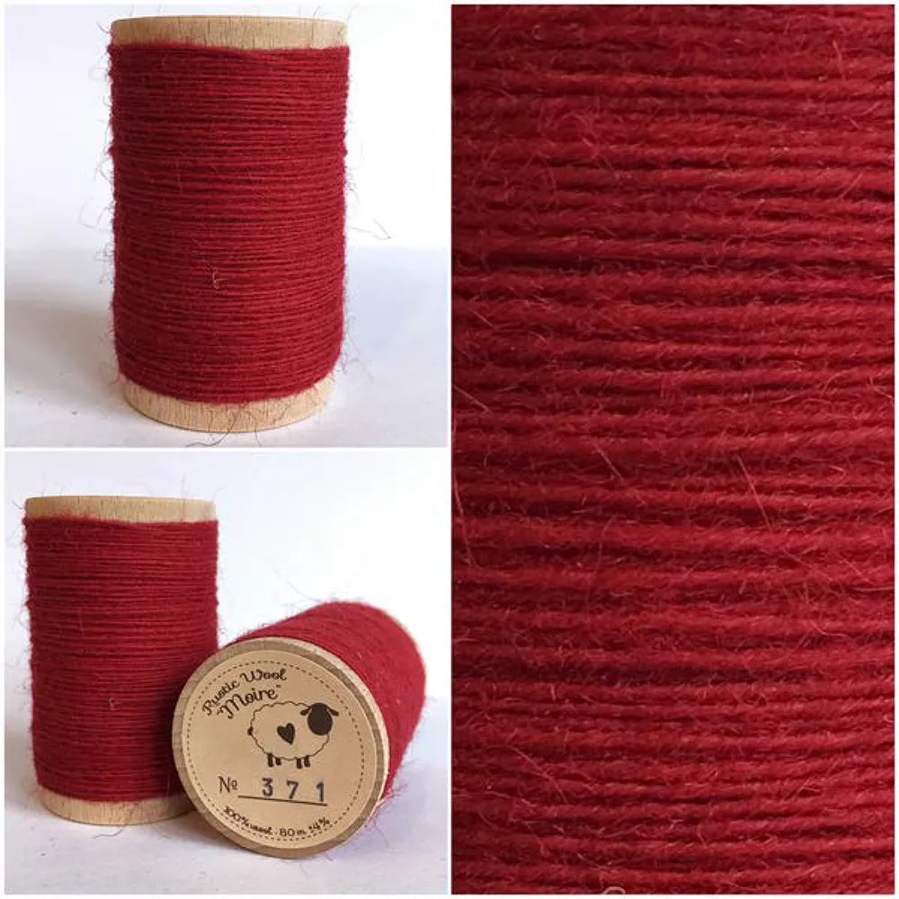 BRIGHT RED Hand Dyed HALF YARD Wool Fabric for Wool Applique and Rug Hooking