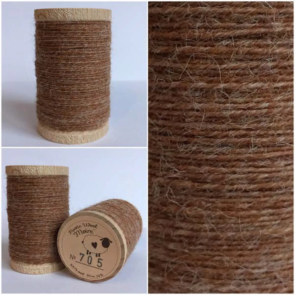 CINNAMON Hand Dyed YARD Wool Fabric for Wool Applique and Rug Hooking