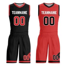 Custom Black White Classic Style Reversible Basketball Uniform Personalized BBJR-D017006