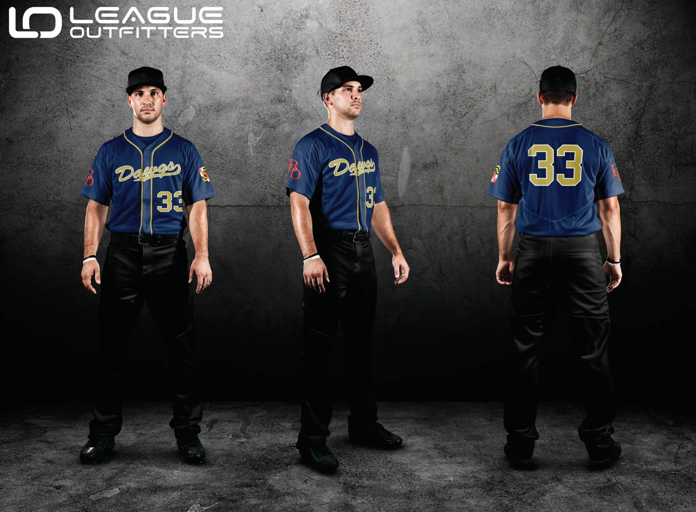 Custom Elite Tackle Twill Full Button Baseball Jersey