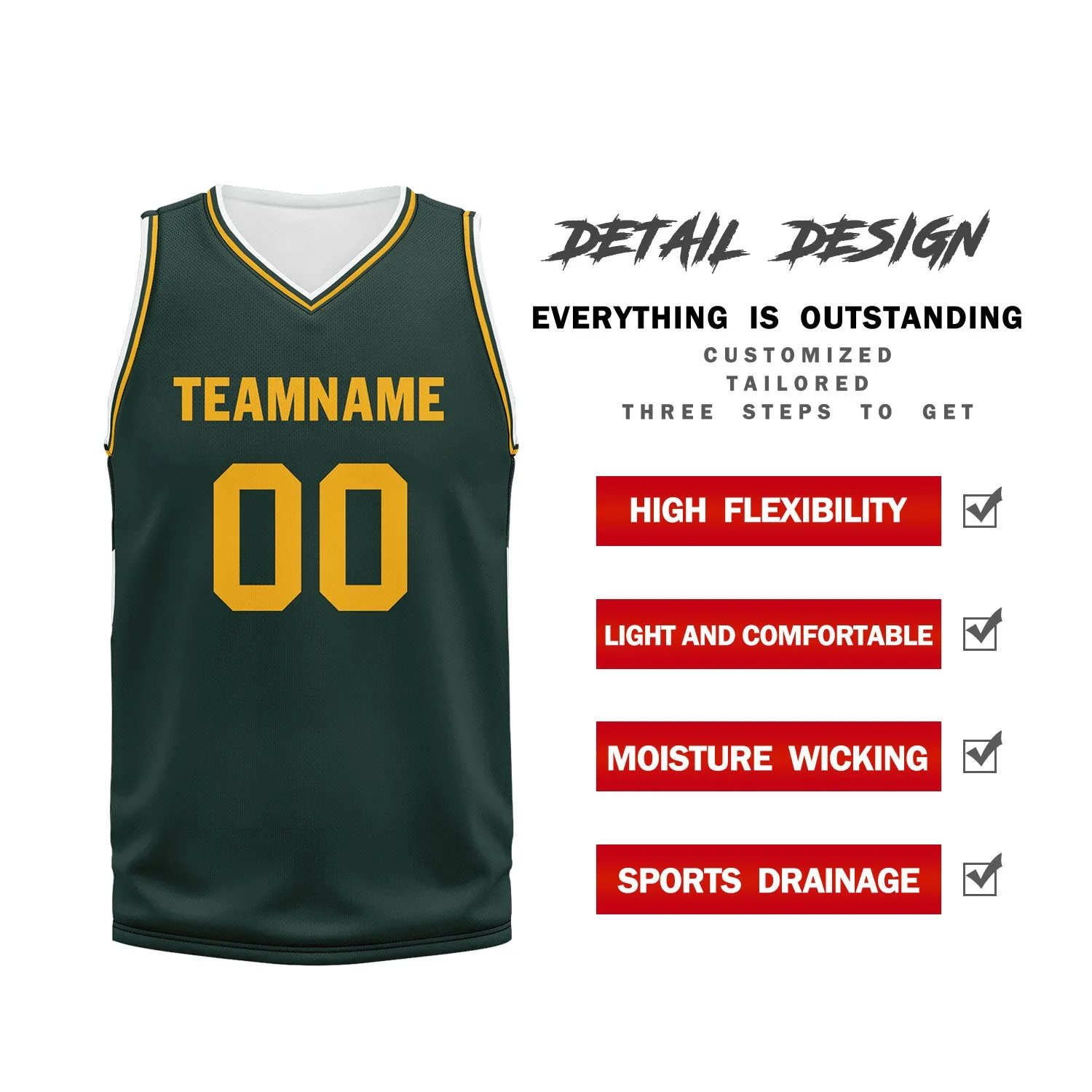 Custom Green Classic Style Sports Uniform Basketball Jersey BBJ01-D020105-10