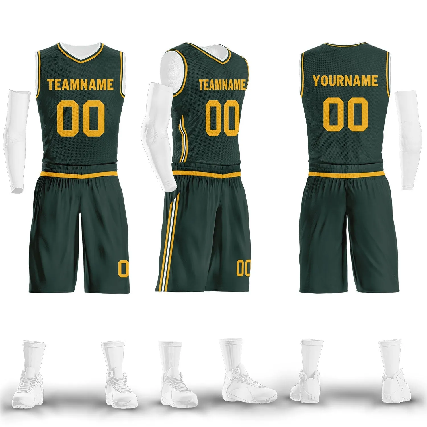 Custom Green Classic Style Sports Uniform Basketball Jersey BBJ01-D020105-10