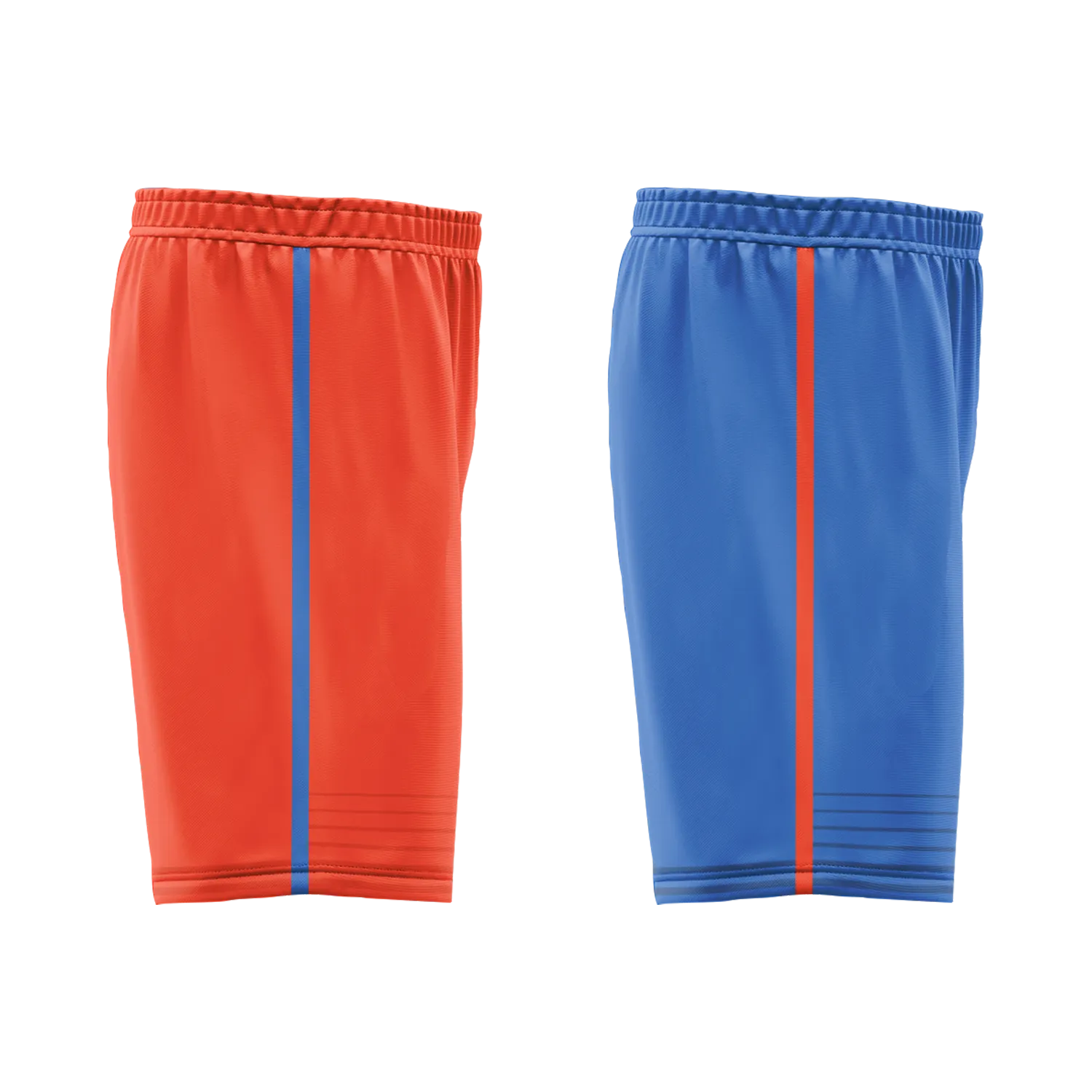 Custom Orange Blue Classic Style Reversible Basketball Uniform Personalized BBJR-D017040