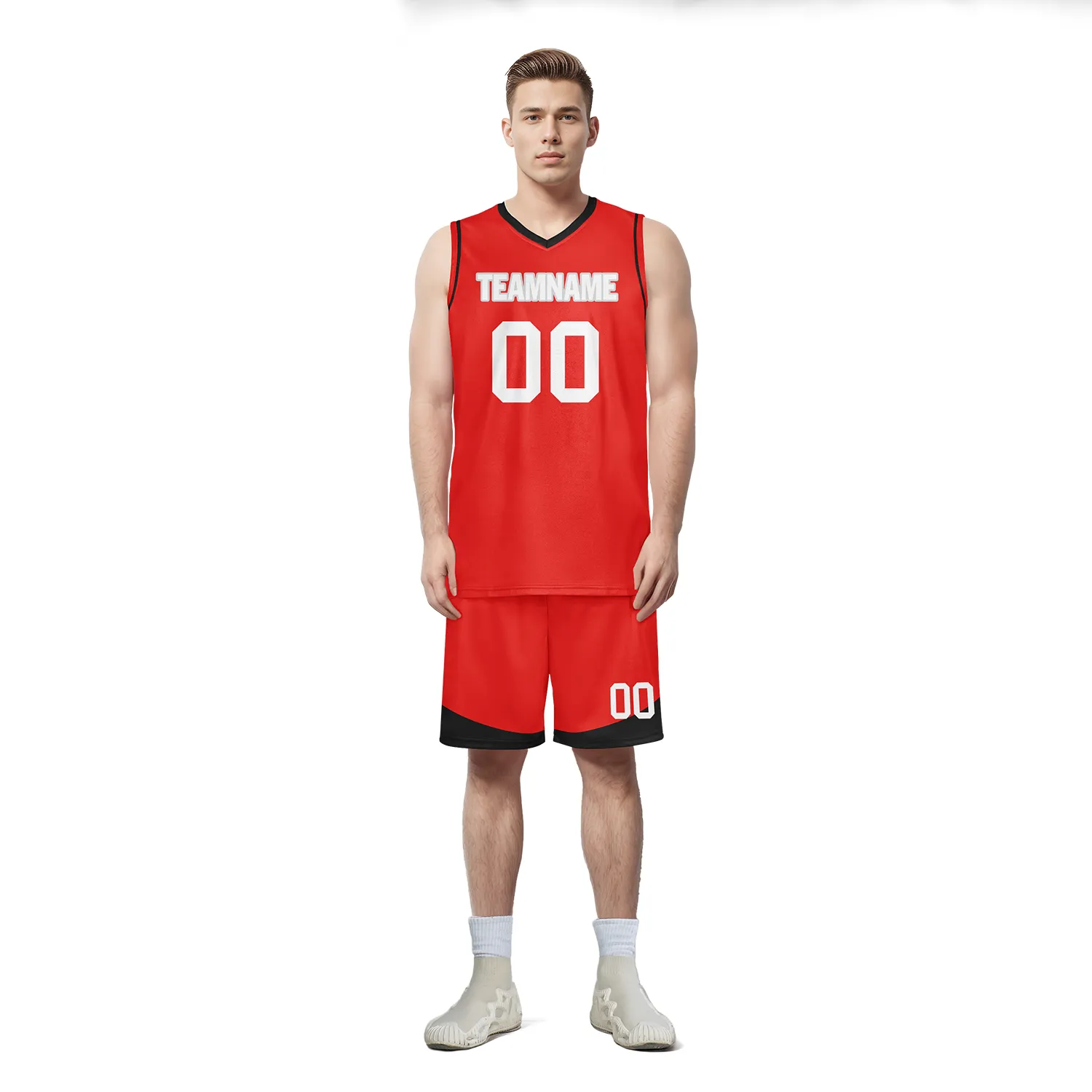 Custom Red Classic Style Sports Uniform Basketball Jersey BBJ01-bd0a70db