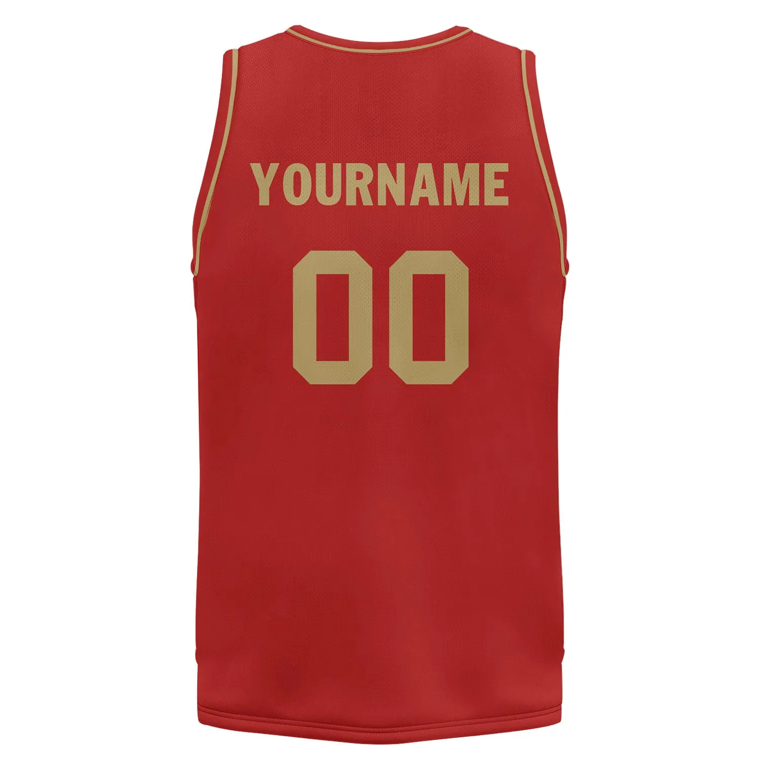 Custom Red Classic Style Sports Uniform Basketball Jersey BBJ01-D020105-21