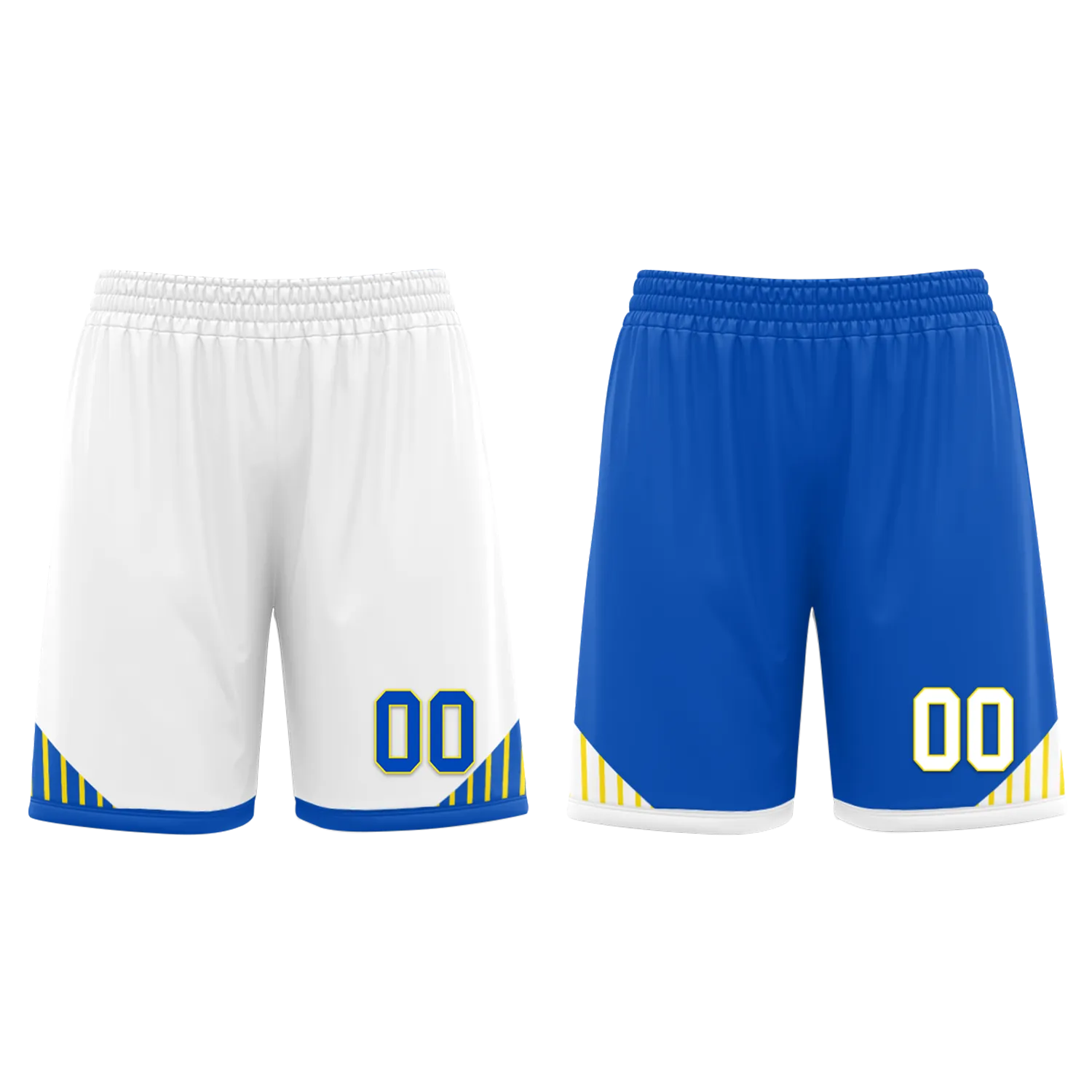 Custom White Blue Classic Style Reversible Basketball Uniform Personalized BBJR-D017004