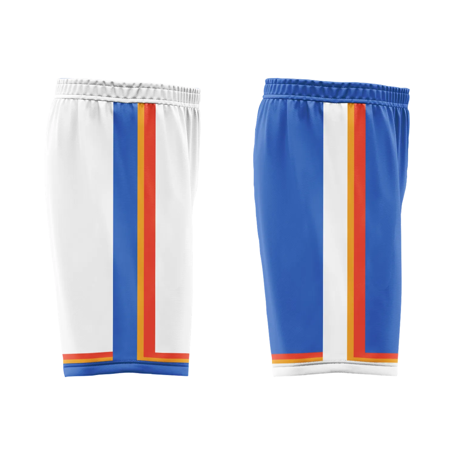 Custom White Blue Classic Style Reversible Basketball Uniform Personalized BBJR-D017039