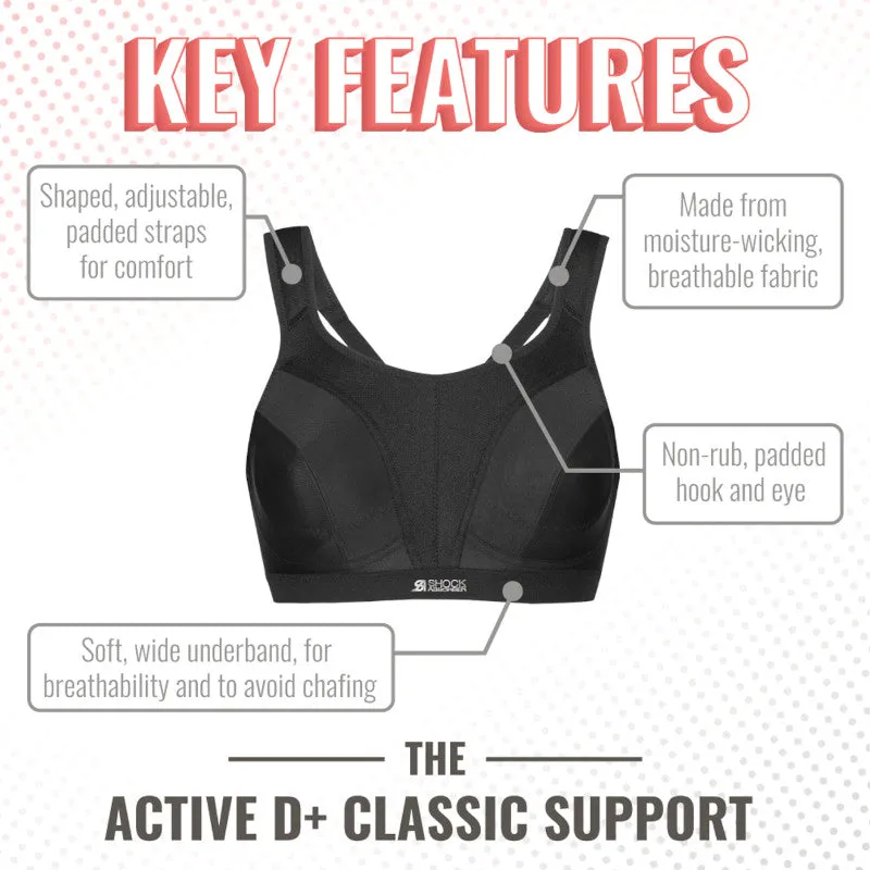 D  Max Support Sports Bra White - Shock Absorber