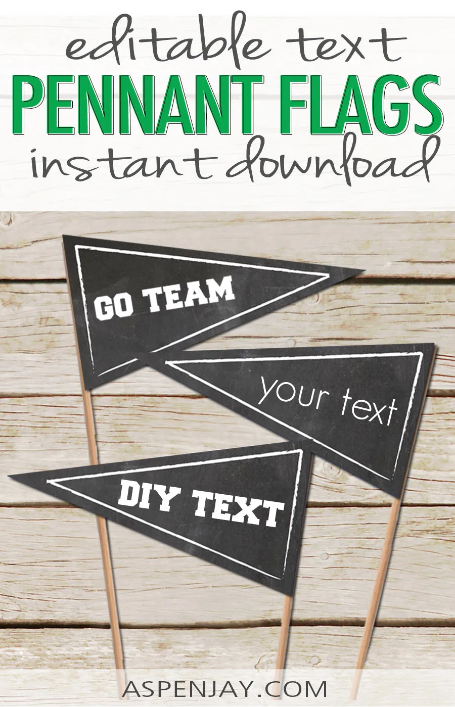 Editable Pennant Flags