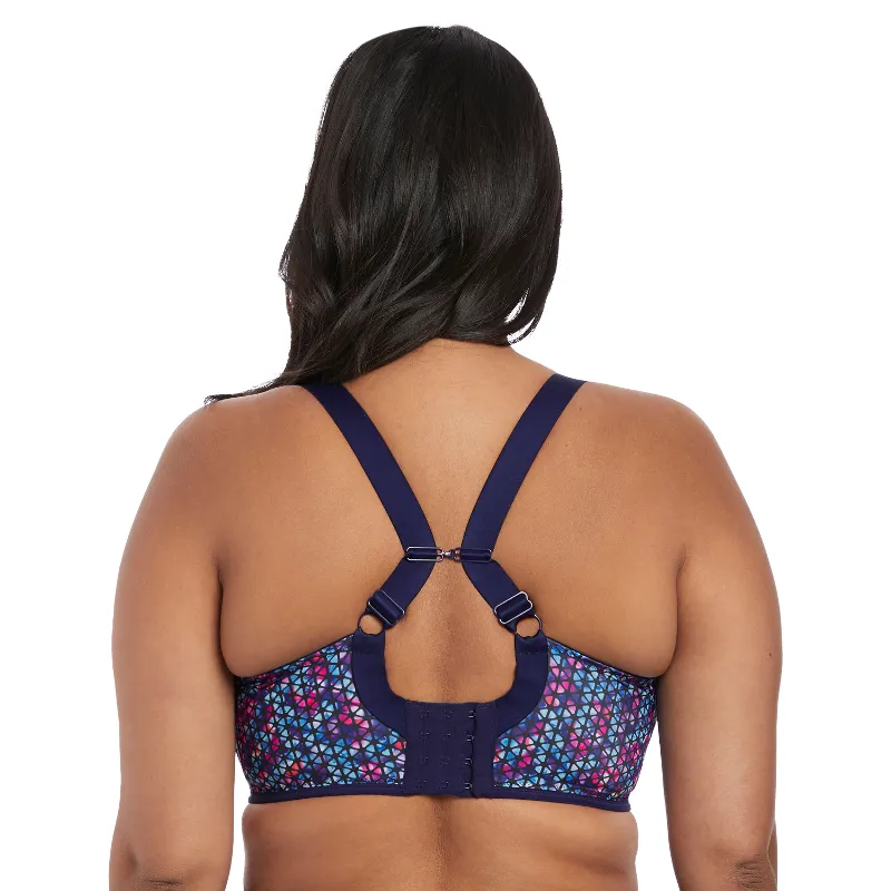 Energise Sports Bra Underwired Navy Geo Blue - Elomi