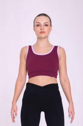 Essential Mid-Impact Sports Bra In Plum