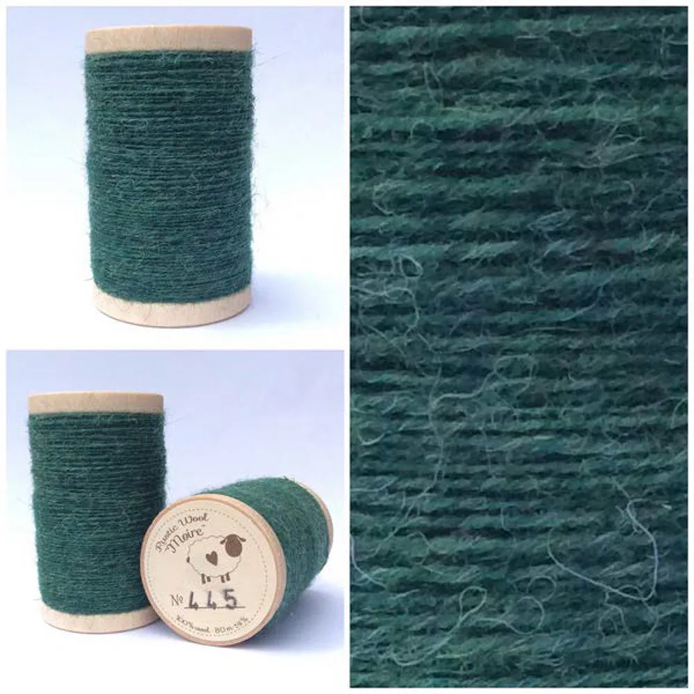 EVERGREEN SPARKLE Hand Dyed YARD Wool Fabric for Wool Applique and Rug Hooking