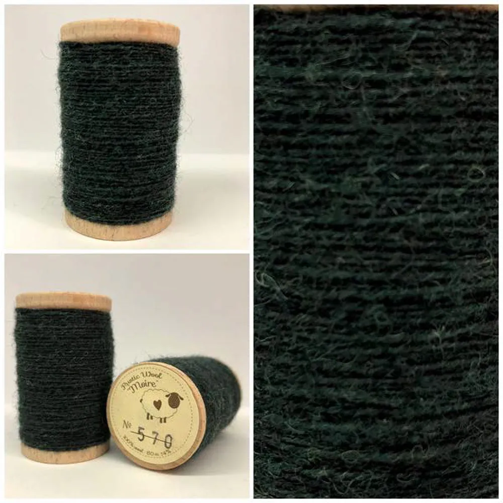 EVERGREEN SPARKLE Hand Dyed YARD Wool Fabric for Wool Applique and Rug Hooking