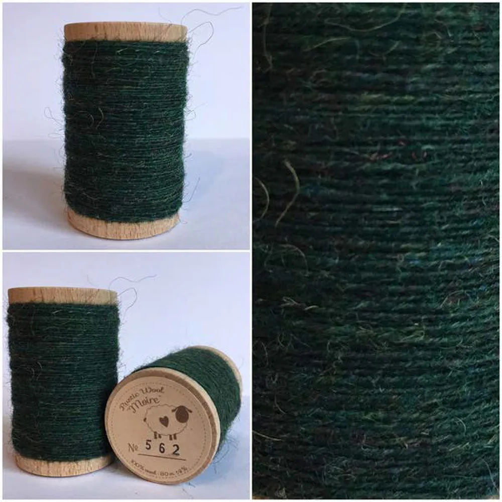 EVERGREEN SPARKLE Hand Dyed YARD Wool Fabric for Wool Applique and Rug Hooking