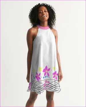 Floral Wear Womens Halter Dress