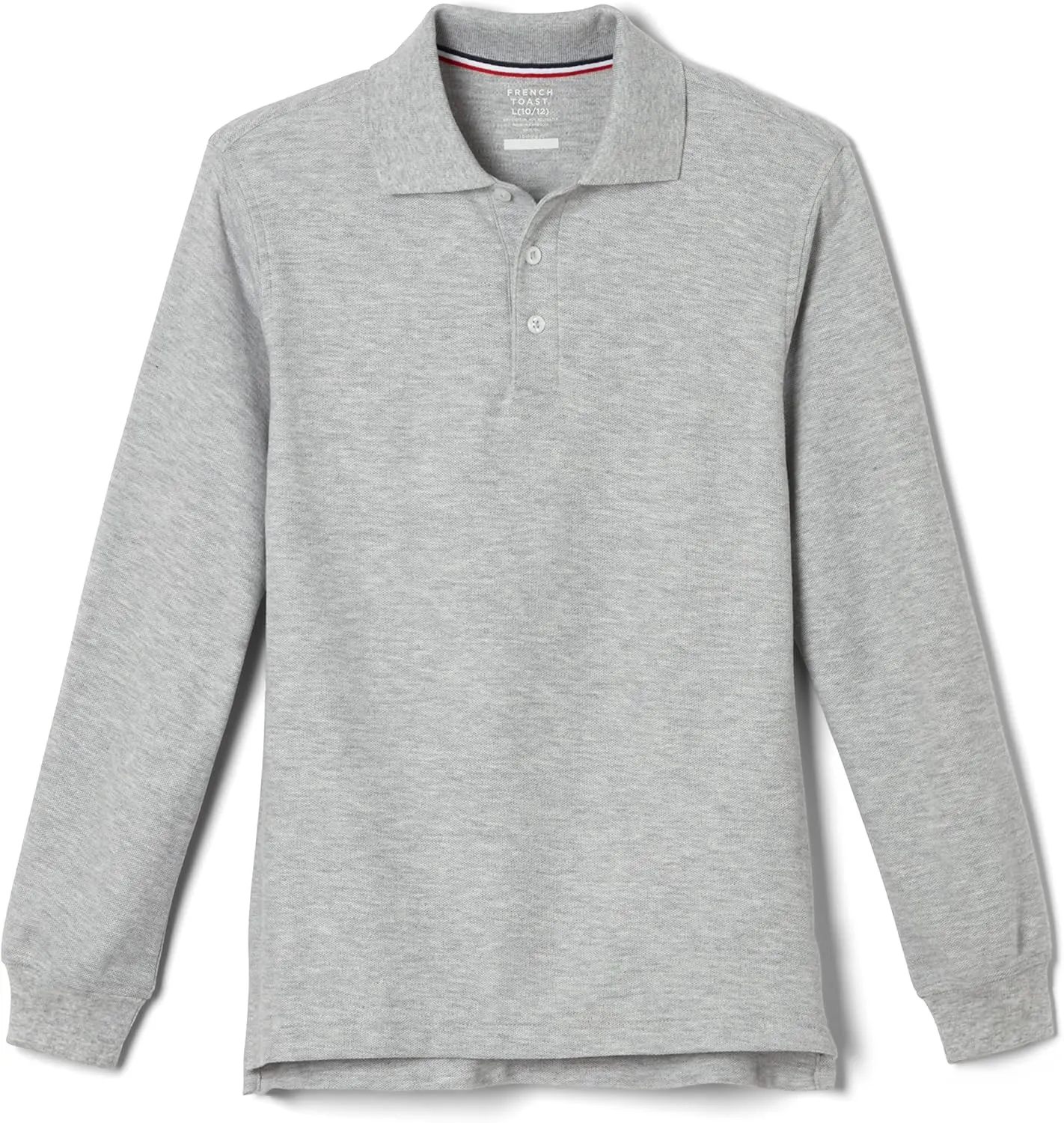 French Toast Pique Polo School Uniform Shirt with Long Sleeves for Boys and Girls