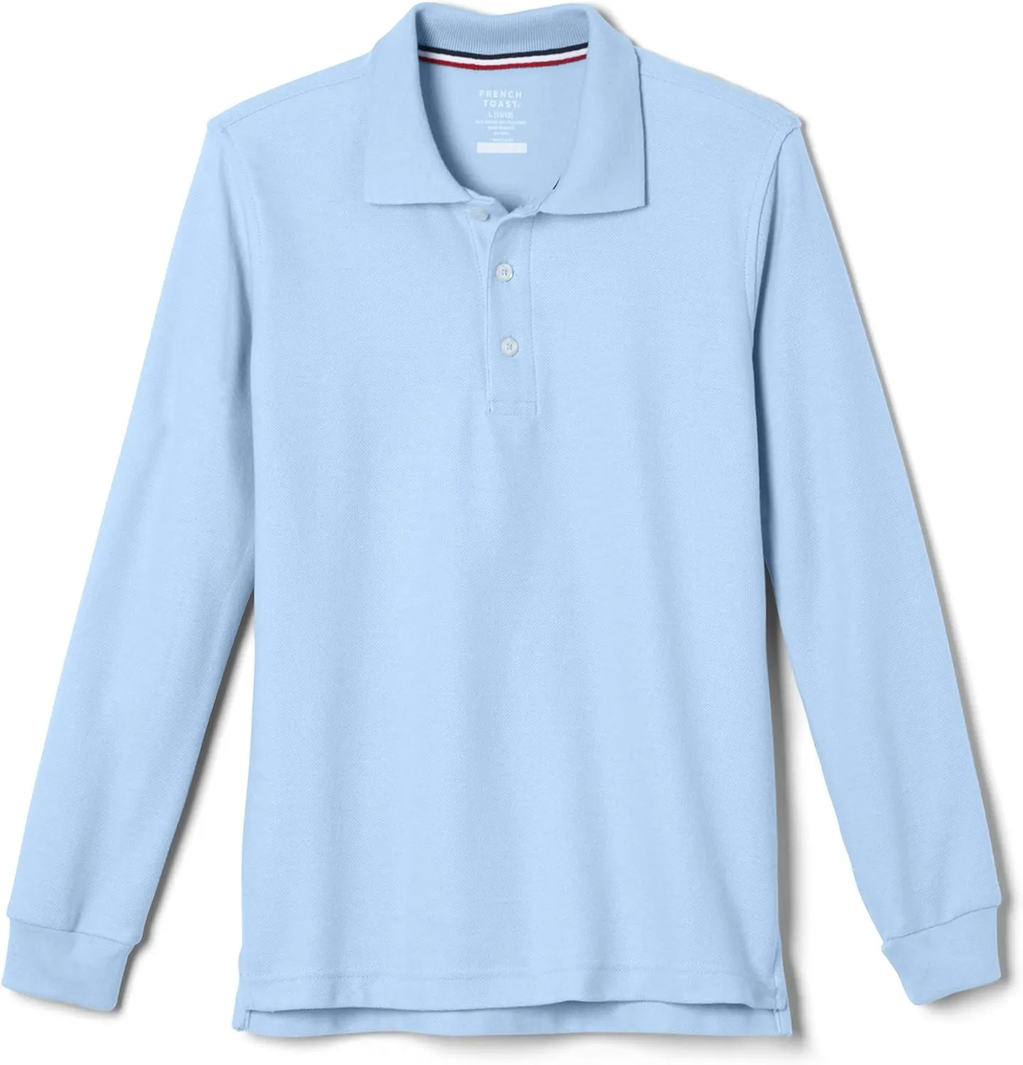 French Toast Pique Polo School Uniform Shirt with Long Sleeves for Boys and Girls