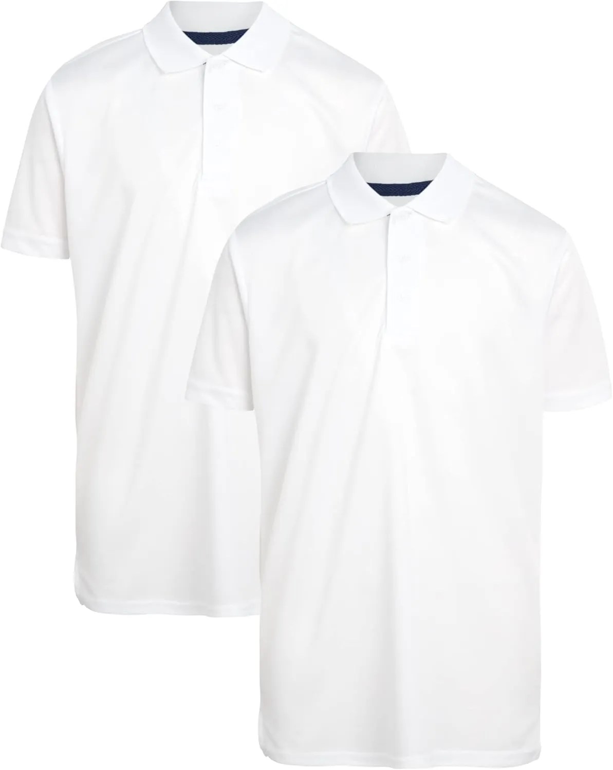 Galaxy by Harvic Boys School Uniform Shirt - 2 Pack Moisture Wicking Short Sleeve Polo T-Shirt (8-20)
