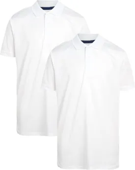 Galaxy by Harvic Boys School Uniform Shirt - 2 Pack Moisture Wicking Short Sleeve Polo T-Shirt (8-20)