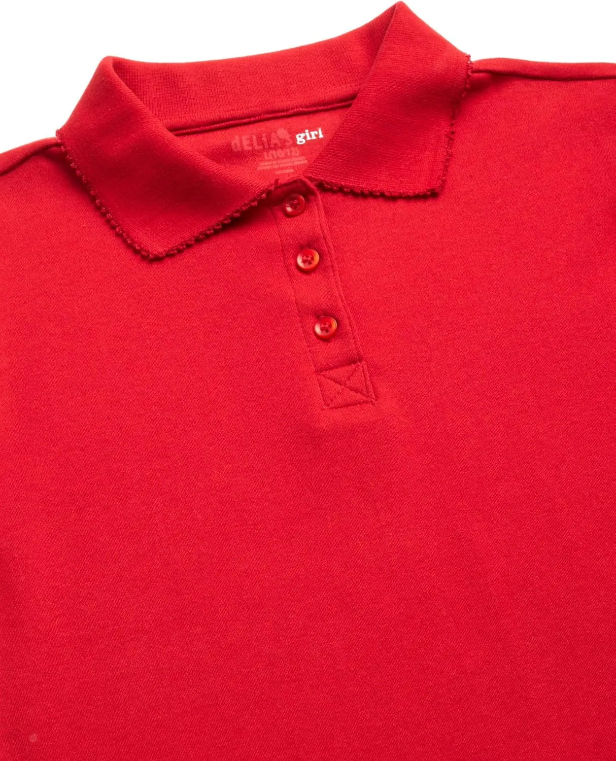Girls' School Uniform Polo Shirt - 3 Pack Short Sleeve Picot Collar Polo - Interlock Soft Polo for Girls (4-16)