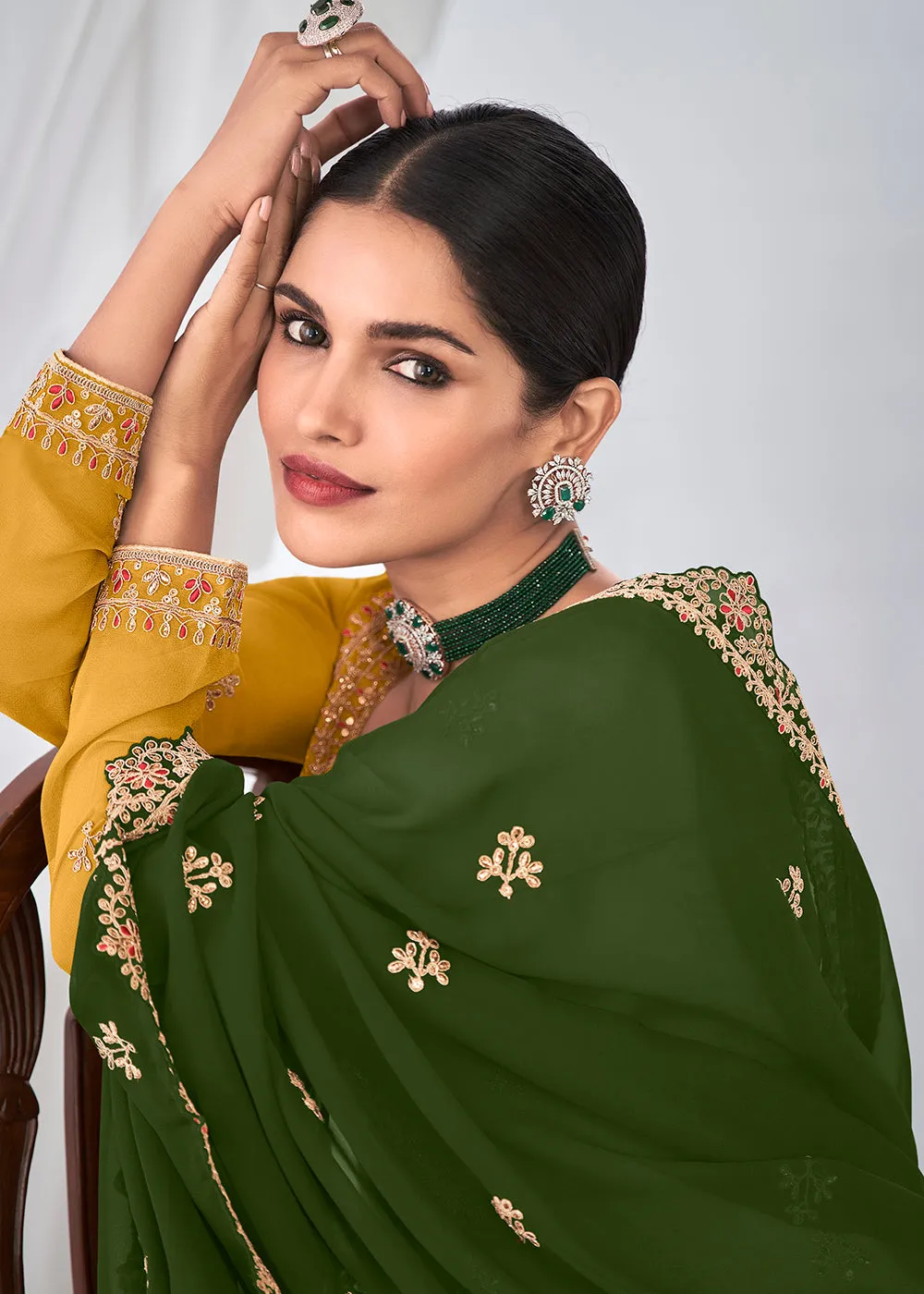 Good Looking Yellow Indian Party Wear Salwar Suit