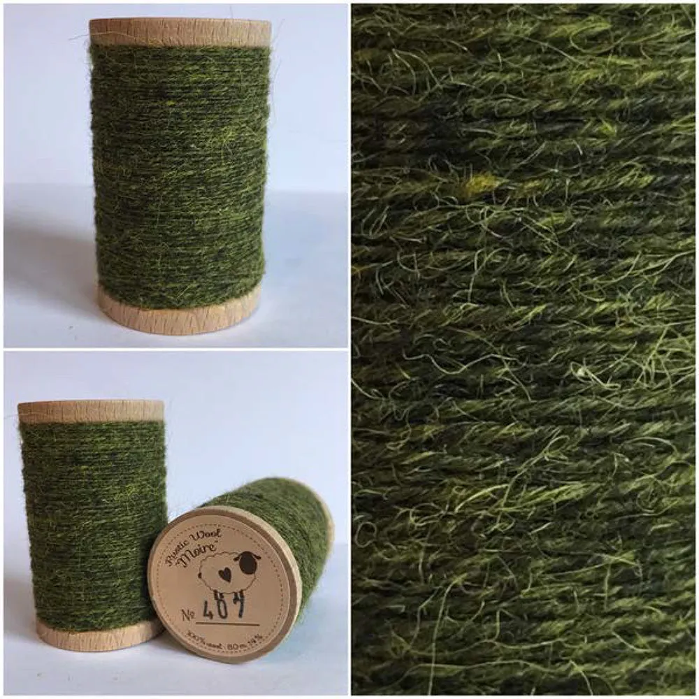 GREEN TEA Hand Dyed YARD Wool Fabric for Primitive Wool Applique and Rug Hooking