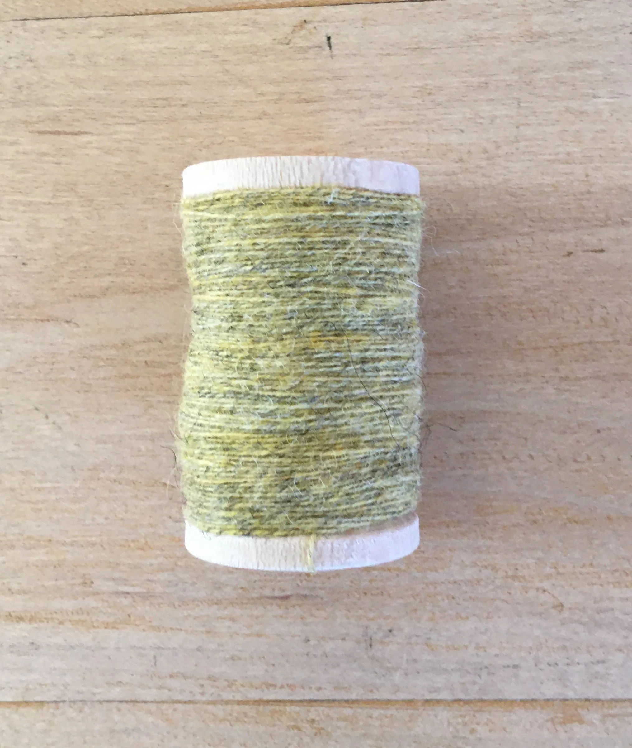 GREEN TEA Hand Dyed YARD Wool Fabric for Primitive Wool Applique and Rug Hooking