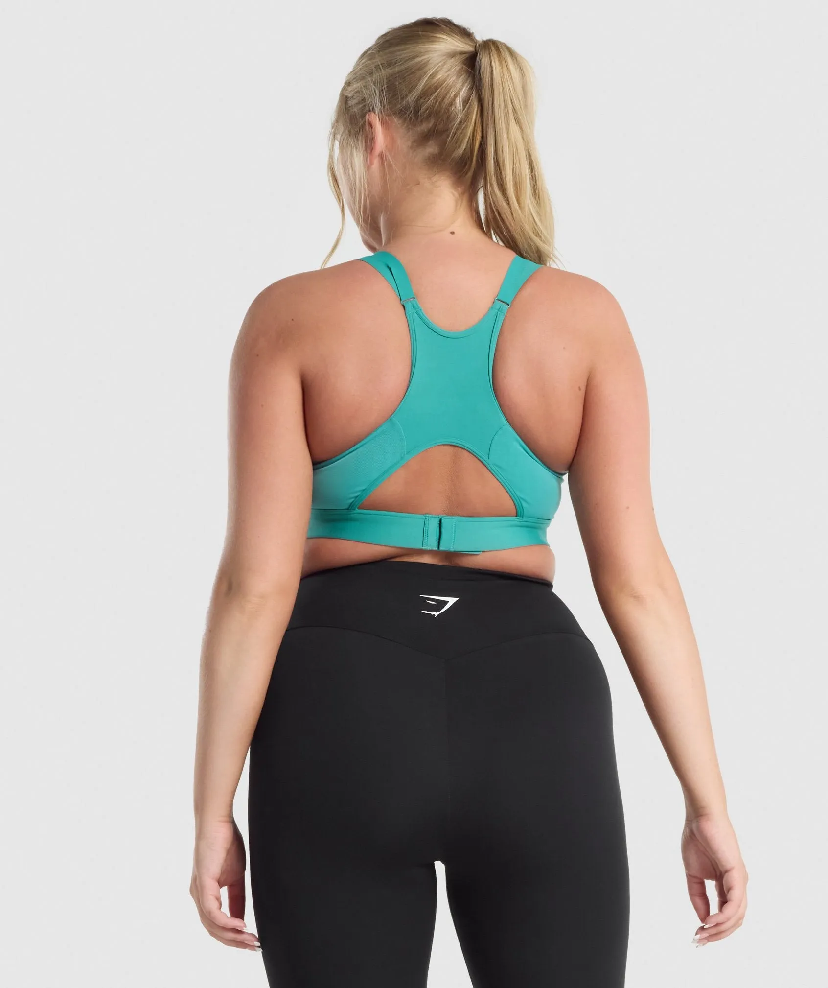Gymshark Mesh Neckline Sports Bra - Teal