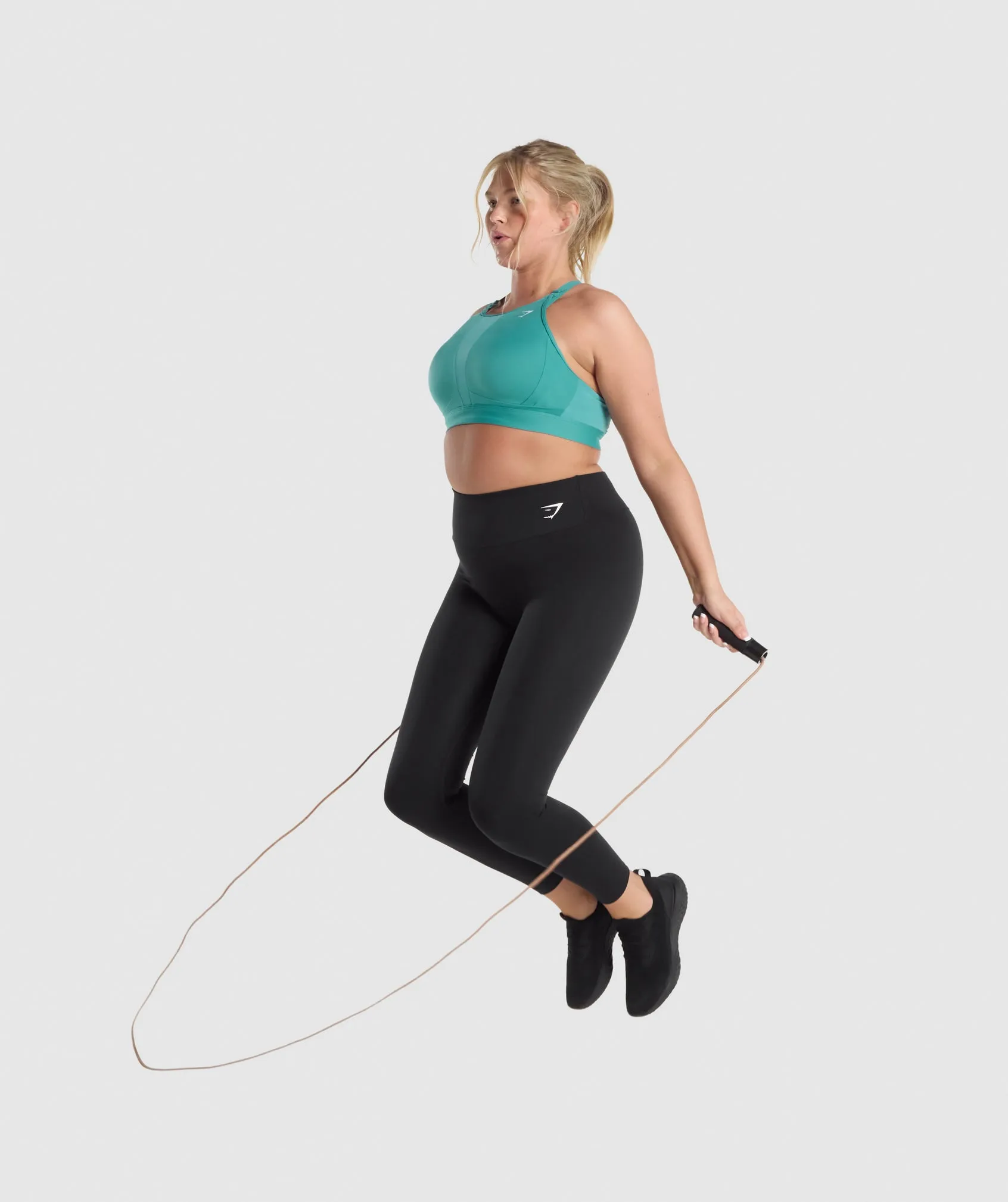 Gymshark Mesh Neckline Sports Bra - Teal