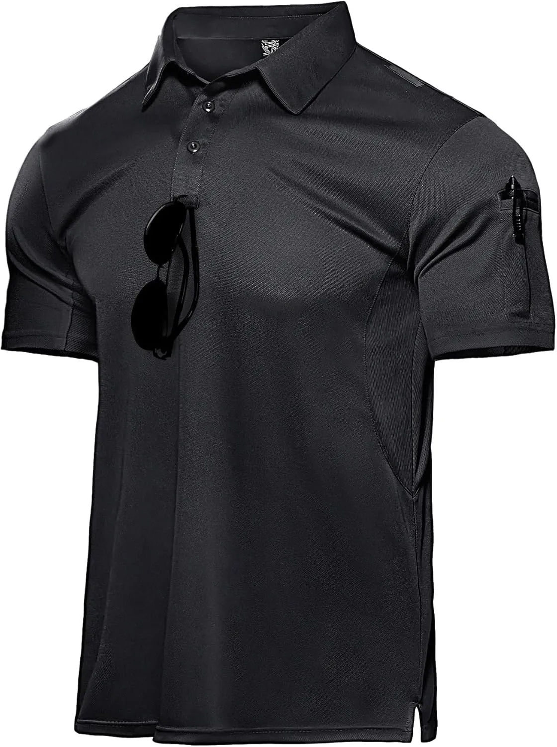 Haimont Men's Performance Dry Fit Polo Shirt Short and Long Sleeve Golf Collared T-Shirts for Tactical Outdoor Hiking