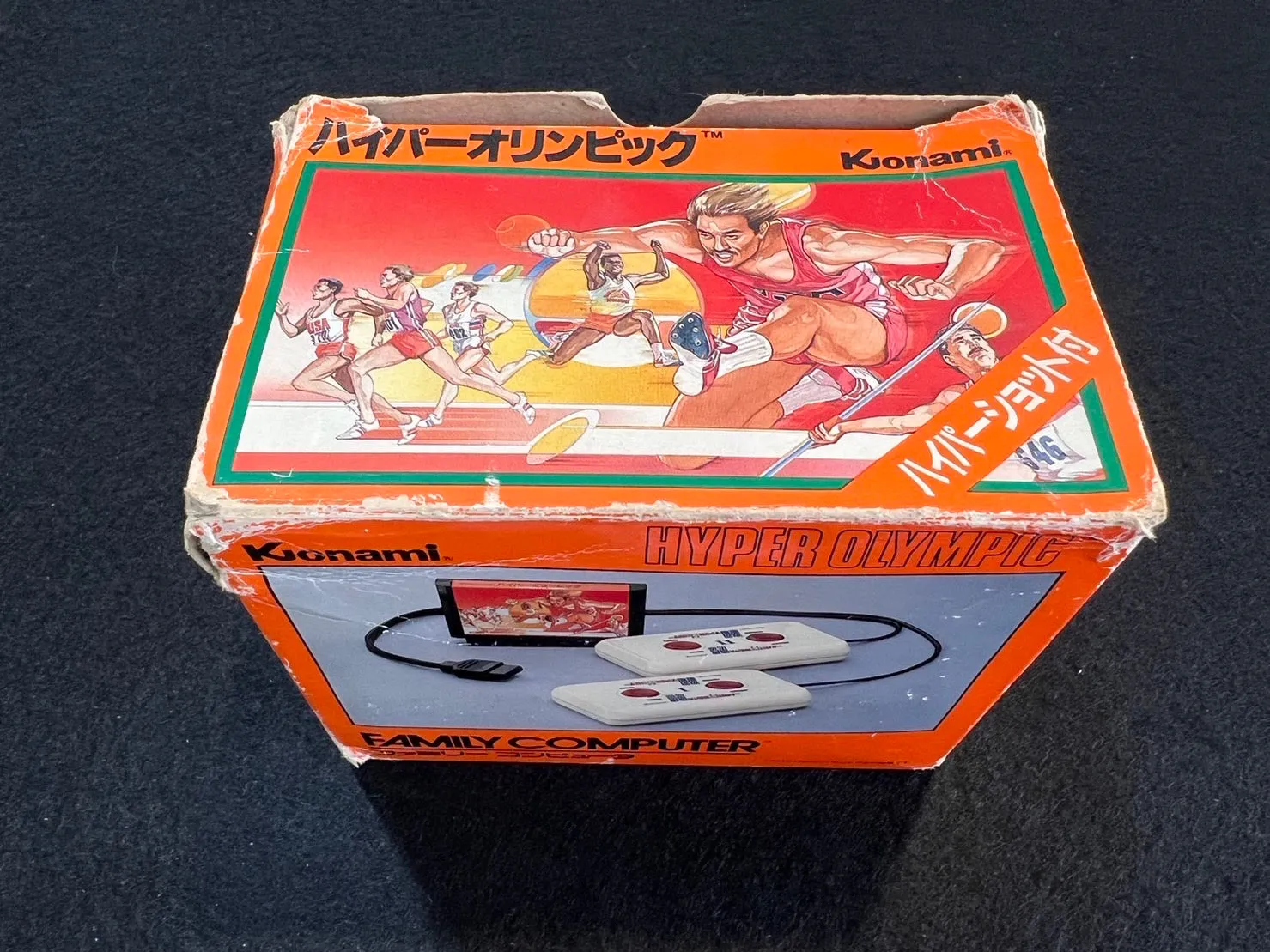 Hyper Olympic and Hyper Shot set Nintendo Famicom Track & Field w/Box -f0612-