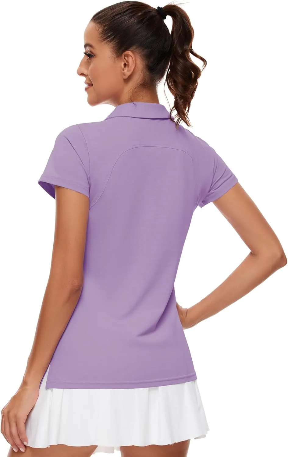Ivicoer Womens Golf Shirt Polo Short Sleeve,Sleeveless,Long Sleeve Tennis Collared Top Athletic Clothes for Ladies