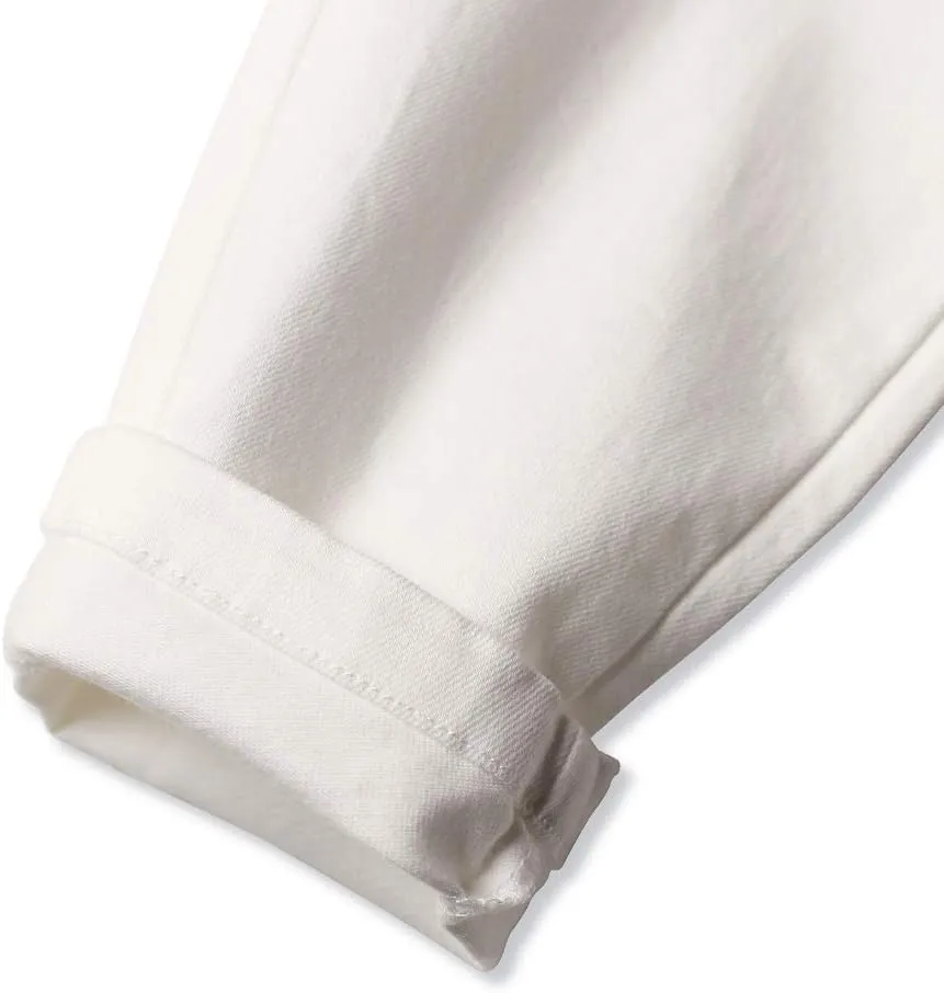 KISBINI Boys' Uniform Pants Elastic Waistband Pull On Pants for Kids