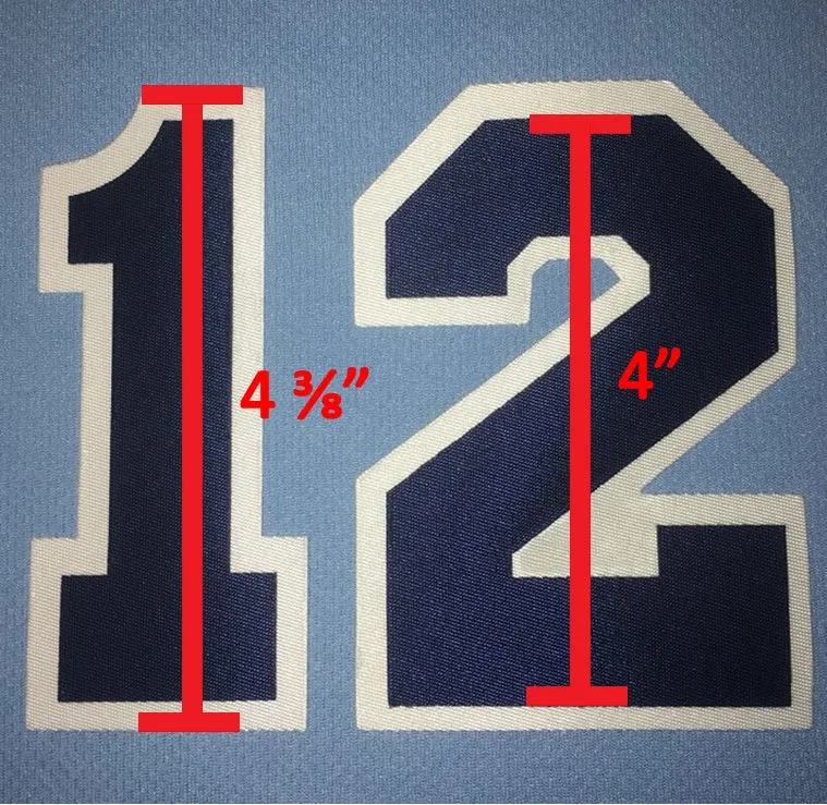 Loose Uniform Numbers Style #2, Navy/White