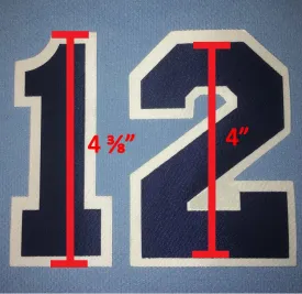 Loose Uniform Numbers Style #2, Navy/White