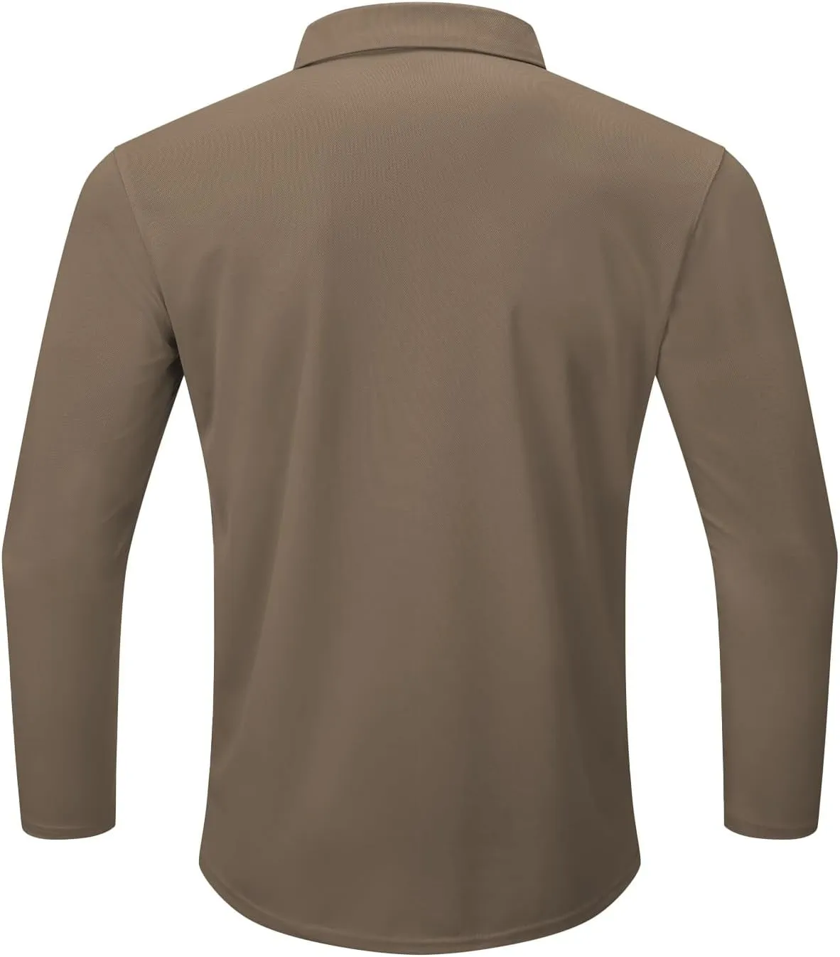 Men Polo Shirts Long Sleeve Moisture Wicking Dry Fit Performance Tactical Shirt Collared Casual Golf Tennis Shirt