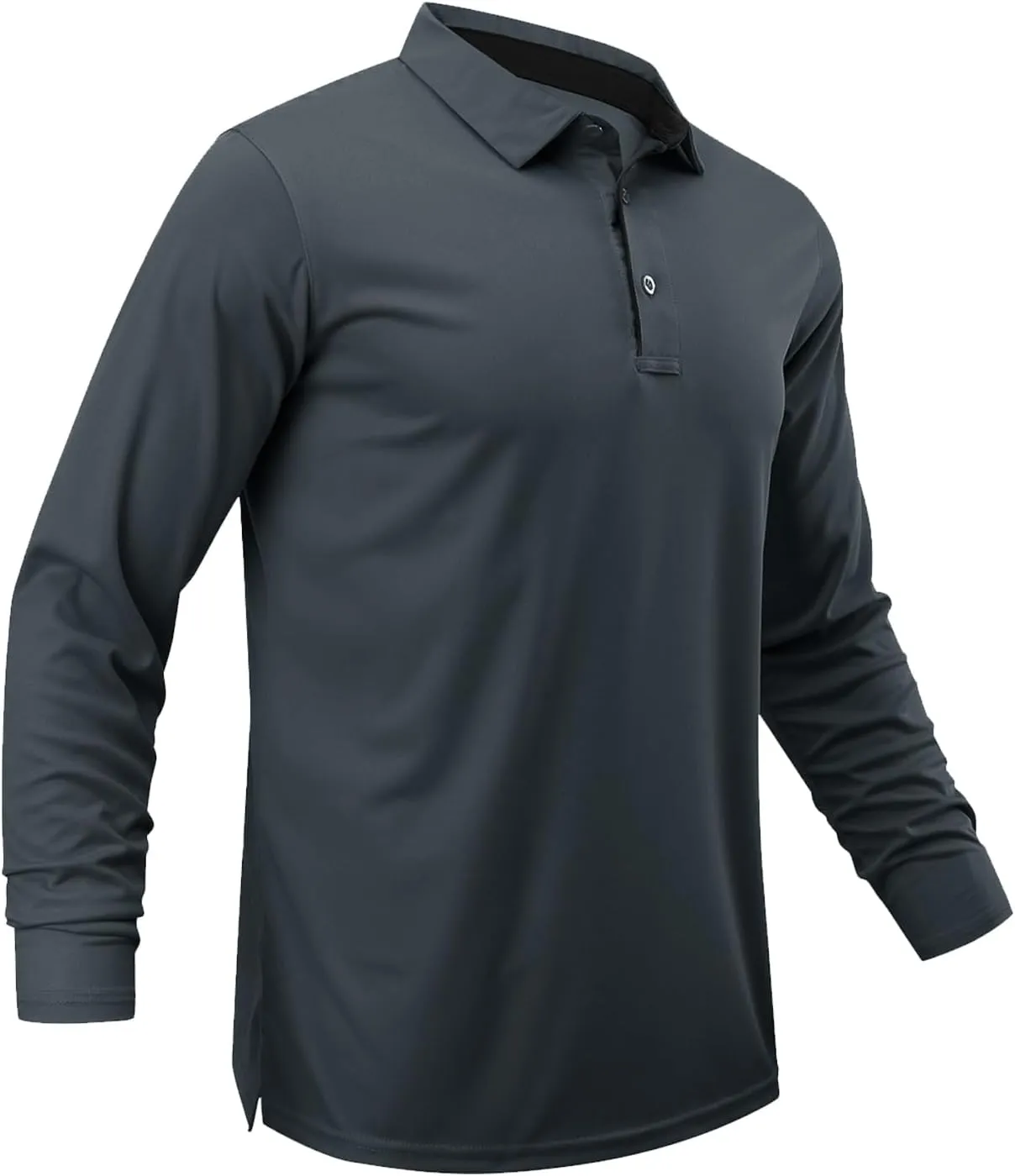 Men Polo Shirts Long Sleeve Moisture Wicking Dry Fit Performance Tactical Shirt Collared Casual Golf Tennis Shirt
