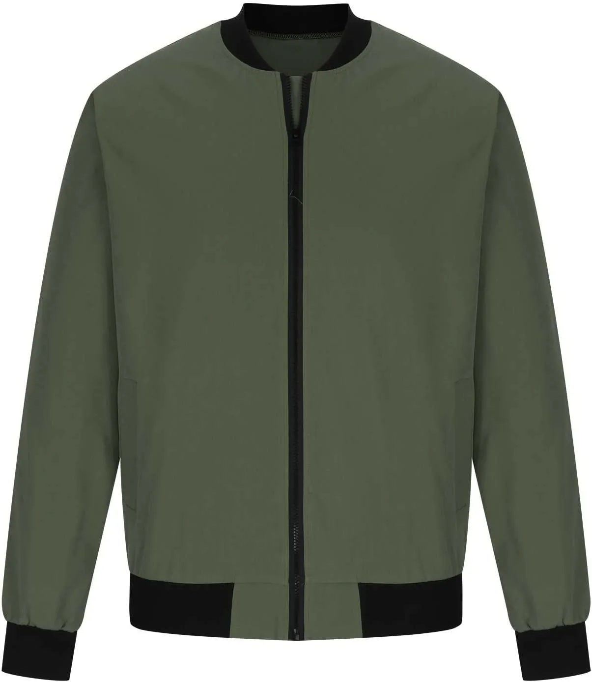 Mens Bomber Jacket Lightweight Zip Up Workout Varsity Jacket Casual Spring Fall Windbreaker Light Jacket